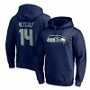 Men's Fanatics Branded DK Metcalf College Navy Seattle Seahawks Player Icon Name & Number Pullover Hoodie