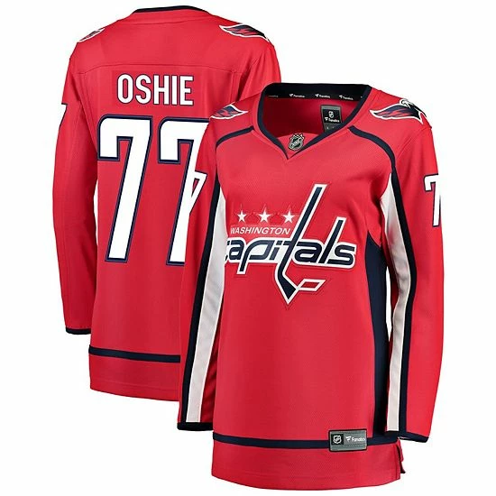 Women's Fanatics Branded TJ Oshie Red Home Breakaway Player Jersey 4 Women's Fanatics Branded TJ Oshie Red Home Breakaway Player Jersey - Image 2