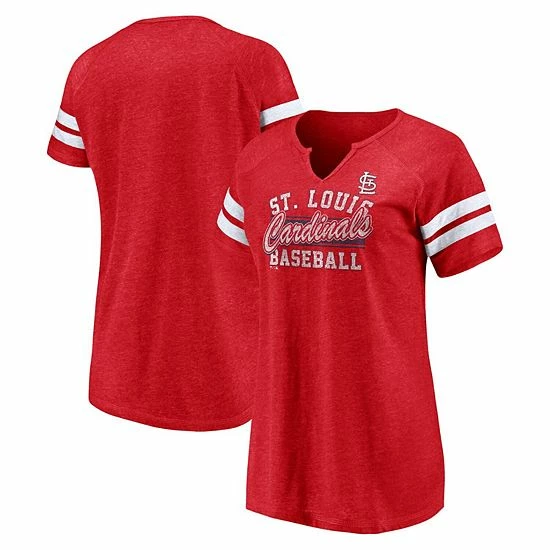 Women's Fanatics Branded Heather Red St. Louis Cardinals Quick Out Tri-Blend Raglan Notch Neck T-Shirt Women's Fanatics Branded Heather Red St. Louis Cardinals Quick Out Tri-Blend Raglan Notch Neck T-Shirt -Metaverse shop unnamed file 6203