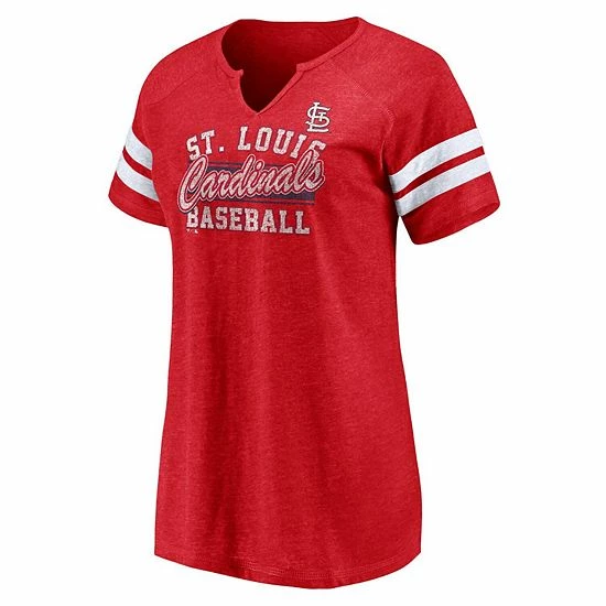 Women's Fanatics Branded Heather Red St. Louis Cardinals Quick Out Tri-Blend Raglan Notch Neck T-Shirt Women's Fanatics Branded Heather Red St. Louis Cardinals Quick Out Tri-Blend Raglan Notch Neck T-Shirt -Metaverse shop unnamed file 6205