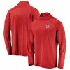 Men's Fanatics Branded Red Washington Nationals Iconic Striated Primary Logo Raglan Quarter-Zip Pullover Jacket -Metaverse shop unnamed file 6250
