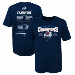 Preschool Fanatics Branded Navy Colorado Avalanche 2022 Stanley Cup Champions Roster T-Shirt