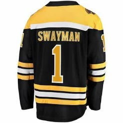 Men's Fanatics Branded Jeremy Swayman Black Boston Bruins 2017/18 Home Breakaway Replica Jersey -Metaverse shop unnamed file 6270