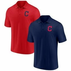 Men's Fanatics Branded Navy/Red Cleveland Indians Primary Logo Polo Combo Set -Metaverse shop unnamed file 6278