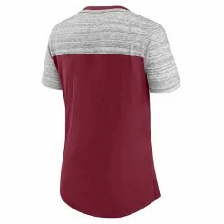 Women's Fanatics Branded Burgundy/Heathered Gray Washington Commanders Close Quarters V-Neck T-Shirt -Metaverse shop unnamed file 6306
