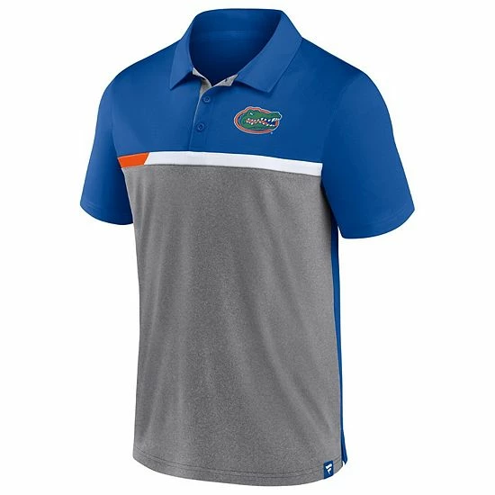 Men's Fanatics Branded Royal/Heathered Gray Florida Gators Split Block Color Block Polo Men's Fanatics Branded Royal/Heathered Gray Florida Gators Split Block Color Block Polo -Metaverse shop unnamed file 6317