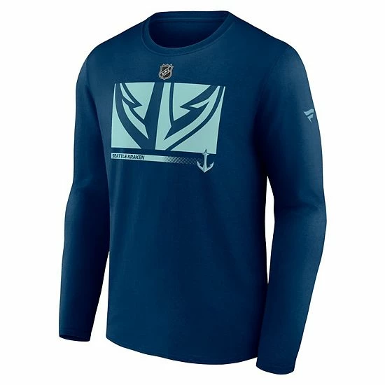 Men's Fanatics Branded Deep Sea Blue Seattle Kraken Authentic Pro Core Collection Secondary Long Sleeve T-Shirt 5 Men's Fanatics Branded Deep Sea Blue Seattle Kraken Authentic Pro Core Collection Secondary Long Sleeve T-Shirt - Image 3