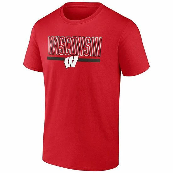 Men's Fanatics Branded Red Wisconsin Badgers Classic Inline Team T-Shirt 5 Men's Fanatics Branded Red Wisconsin Badgers Classic Inline Team T-Shirt - Image 3