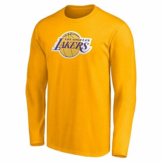 Men's Fanatics Branded LeBron James Gold Los Angeles Lakers Playmaker Name & Number Long Sleeve T-Shirt 5 Men's Fanatics Branded LeBron James Gold Los Angeles Lakers Playmaker Name & Number Long Sleeve T-Shirt - Image 3