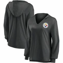 Women's Fanatics Branded Black Pittsburgh Steelers Jumper V-Neck Pullover Hoodie