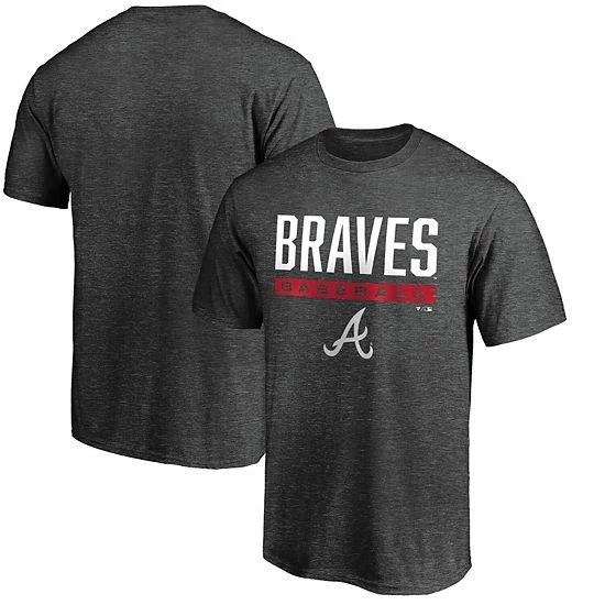 Men's Fanatics Branded Charcoal Atlanta Braves Win Stripe T-Shirt 3 Men's Fanatics Branded Charcoal Atlanta Braves Win Stripe T-Shirt