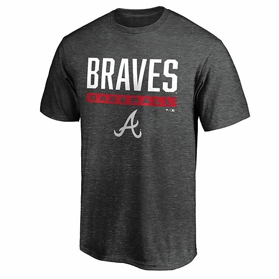 Men's Fanatics Branded Charcoal Atlanta Braves Win Stripe T-Shirt 5 Men's Fanatics Branded Charcoal Atlanta Braves Win Stripe T-Shirt - Image 3