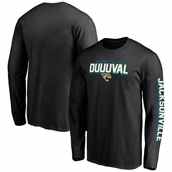 Men's Fanatics Branded Black Jacksonville Jaguars Hometown Collection Facemask Long Sleeve T-Shirt 4 Men's Fanatics Branded Black Jacksonville Jaguars Hometown Collection Facemask Long Sleeve T-Shirt - Image 2