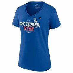 Women's Fanatics Branded Royal Los Angeles Dodgers 2022 Postseason Locker Room V-Neck T-Shirt -Metaverse shop unnamed file 6621