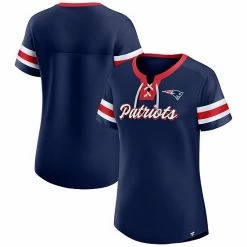 Women's Fanatics Branded Navy New England Patriots Original State Lace-Up T-Shirt -Metaverse shop unnamed file 6685