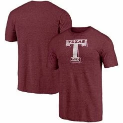Men's Fanatics Branded Heathered Maroon Texas A&M Aggies Throwback Logo Tri-Blend T-Shirt -Metaverse shop unnamed file 6693