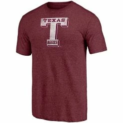 Men's Fanatics Branded Heathered Maroon Texas A&M Aggies Throwback Logo Tri-Blend T-Shirt -Metaverse shop unnamed file 6694