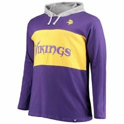 Men's Fanatics Branded Purple Minnesota Vikings Big & Tall Logo Hoodie Long Sleeve T-Shirt -Metaverse shop unnamed file 6698