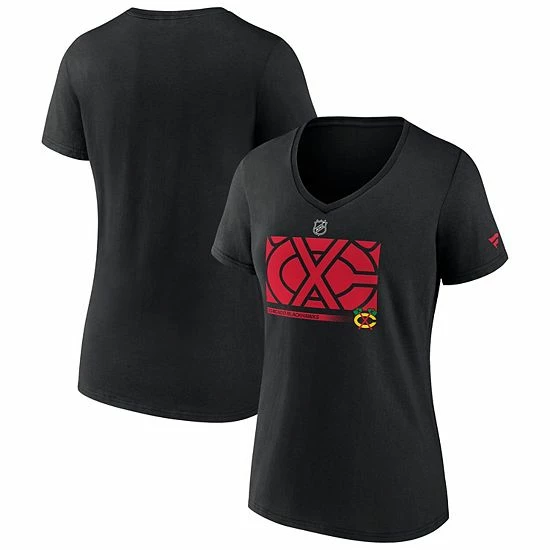 Women's Fanatics Branded Black Chicago Blackhawks Authentic Pro Core Collection Secondary Logo V-Neck T-Shirt Women's Fanatics Branded Black Chicago Blackhawks Authentic Pro Core Collection Secondary Logo V-Neck T-Shirt -Metaverse shop unnamed file 6713