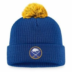 Men's Fanatics Branded Royal Buffalo Sabres Team Cuffed Knit Hat With Pom