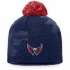 Women's Fanatics Branded Navy/Red Washington Capitals Authentic Pro Team Locker Room Beanie With Pom