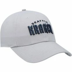 Men's Fanatics Branded Gray Seattle Kraken Wordmark Adjustable Hat -Metaverse shop unnamed file 6866