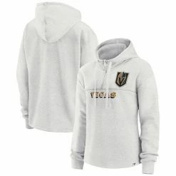 Women's Fanatics Branded Ash Vegas Golden Knights True Classics Legacy Quarter-Zip Hoodie