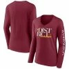 Women's Fanatics Branded Burgundy Washington Commanders Hometown Sweep Long Sleeve V-Neck T-Shirt -Metaverse shop unnamed file 6949