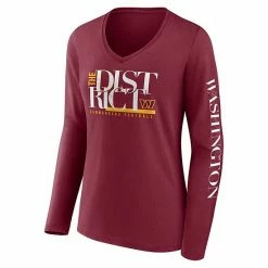 Women's Fanatics Branded Burgundy Washington Commanders Hometown Sweep Long Sleeve V-Neck T-Shirt -Metaverse shop unnamed file 6951