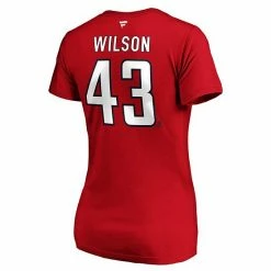 Women's Fanatics Branded Tom Wilson Red Washington Capitals Authentic Stack Name And Number V-Neck T-Shirt 5 Women's Fanatics Branded Tom Wilson Red Washington Capitals Authentic Stack Name And Number V-Neck T-Shirt -Metaverse shop unnamed file 6970