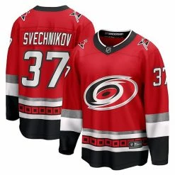 Men's Fanatics Branded Andrei Svechnikov Red Carolina Hurricanes 25th Anniversary Premier Breakaway Player Jersey