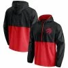 Men's Fanatics Branded Black/Red Toronto Raptors Anorak Block Party Windbreaker Half-Zip Hoodie Jacket -Metaverse shop unnamed file 6986