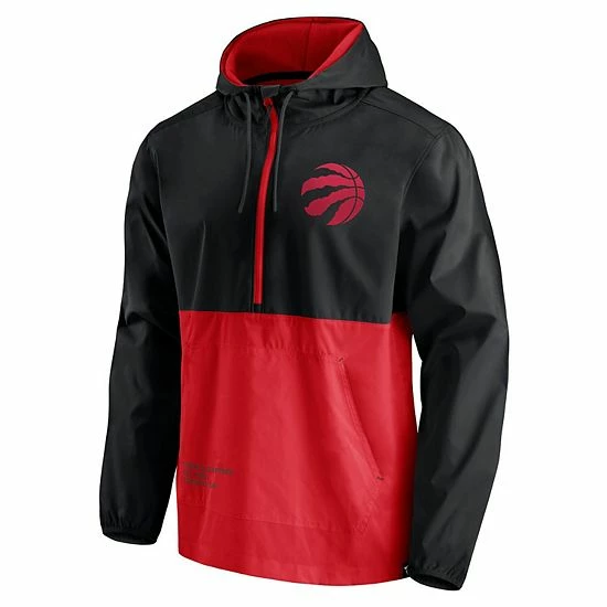 Men's Fanatics Branded Black/Red Toronto Raptors Anorak Block Party Windbreaker Half-Zip Hoodie Jacket Men's Fanatics Branded Black/Red Toronto Raptors Anorak Block Party Windbreaker Half-Zip Hoodie Jacket -Metaverse shop unnamed file 6987