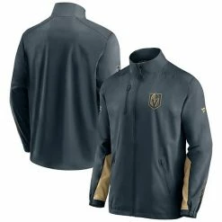 Men's Fanatics Branded Charcoal Vegas Golden Knights Authentic Pro Locker Room Rinkside Full-Zip Jacket