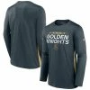 Men's Fanatics Branded Gray Vegas Golden Knights Authentic Pro Rink Performance Long Sleeve T-Shirt -Metaverse shop unnamed file 6993