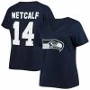 Women's Fanatics Branded DK Metcalf College Navy Seattle Seahawks Plus Size Name & Number V-Neck T-Shirt -Metaverse shop unnamed file 7054