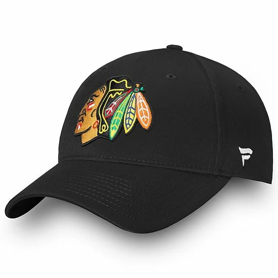 Men's Fanatics Branded Black Chicago Blackhawks Core Adjustable Hat Men's Fanatics Branded Black Chicago Blackhawks Core Adjustable Hat -Metaverse shop unnamed file 7058