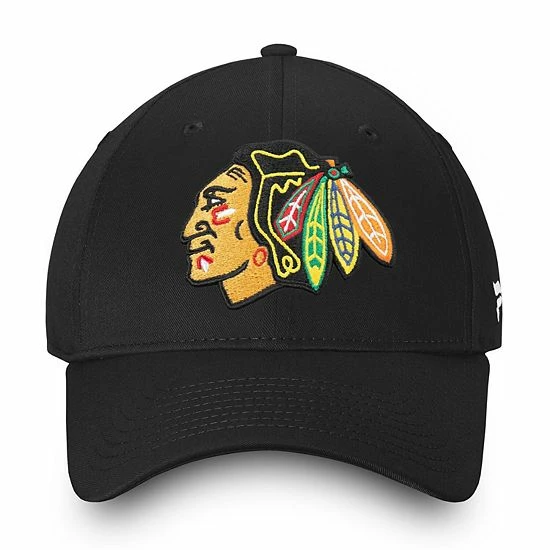 Men's Fanatics Branded Black Chicago Blackhawks Core Adjustable Hat Men's Fanatics Branded Black Chicago Blackhawks Core Adjustable Hat -Metaverse shop unnamed file 7060