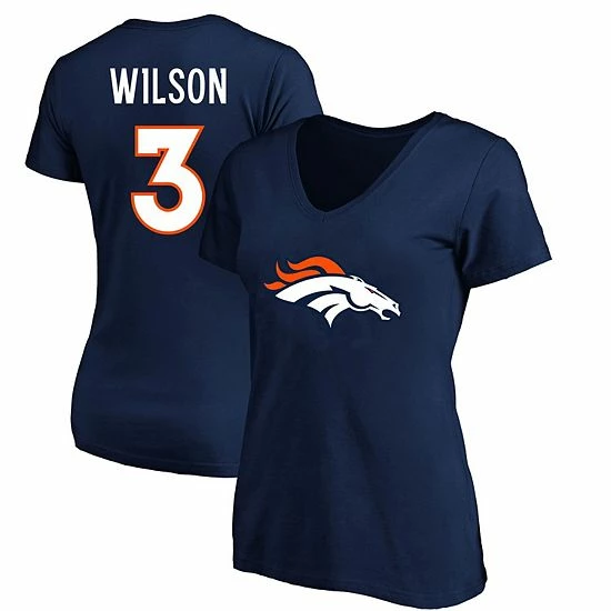 Women's Fanatics Branded Russell Wilson Navy Denver Broncos Plus Size Player Name & Number V-Neck T-Shirt Women's Fanatics Branded Russell Wilson Navy Denver Broncos Plus Size Player Name & Number V-Neck T-Shirt -Metaverse shop unnamed file 7067