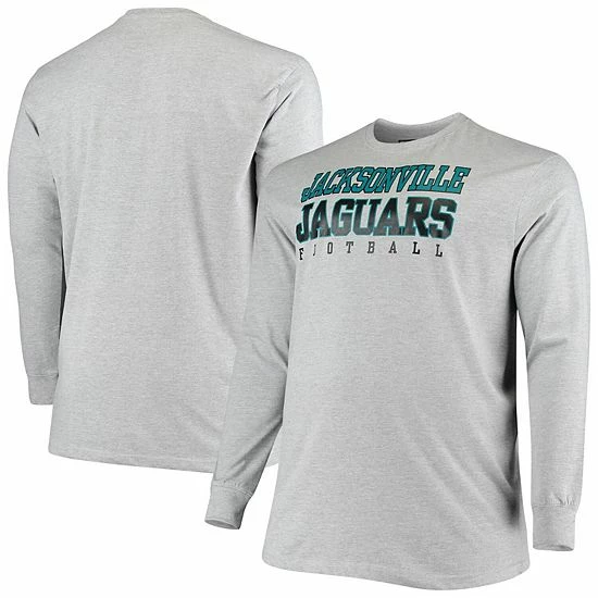 Men's Fanatics Branded Heathered Gray Jacksonville Jaguars Big & Tall Practice Long Sleeve T-Shirt Men's Fanatics Branded Heathered Gray Jacksonville Jaguars Big & Tall Practice Long Sleeve T-Shirt -Metaverse shop unnamed file 7082