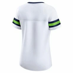 Women's Fanatics Branded White Seattle Seahawks Sunday Best Lace-Up T-Shirt -Metaverse shop unnamed file 7110