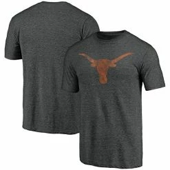 Men's Fanatics Branded Heathered Charcoal Texas Longhorns Classic Primary Tri-Blend T-Shirt -Metaverse shop unnamed file 7122