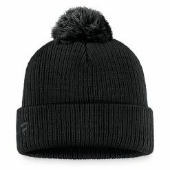 Men's Fanatics Branded Black Vegas Golden Knights Cuffed Knit Hat With Pom -Metaverse shop unnamed file 7130