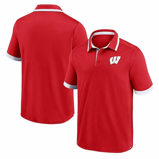 Men's Fanatics Branded Red Wisconsin Badgers Color Block Polo Men's Fanatics Branded Red Wisconsin Badgers Color Block Polo -Metaverse shop unnamed file 7157