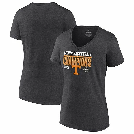 Women's Fanatics Branded Heathered Charcoal Tennessee Volunteers 2022 SEC Men's Basketball Conference Tournament Champions Locker Room V-Neck T-Shirt Women's Fanatics Branded Heathered Charcoal Tennessee Volunteers 2022 SEC Men's Basketball Conference Tournament Champions Locker Room V-Neck T-Shirt -Metaverse shop unnamed file 7165