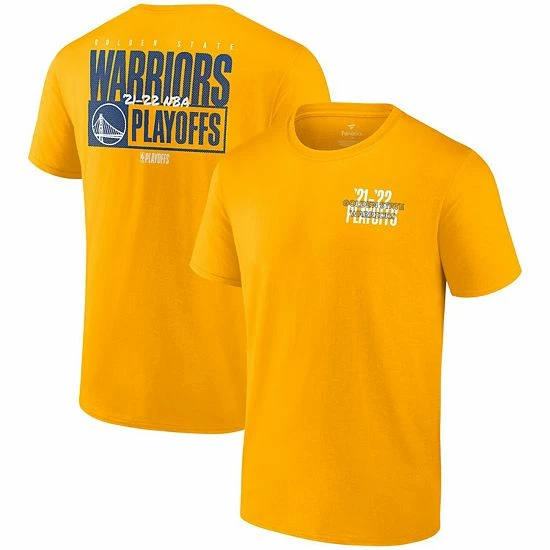 Men's Fanatics Branded Gold Golden State Warriors 2022 NBA Playoffs Dunk T-Shirt Men's Fanatics Branded Gold Golden State Warriors 2022 NBA Playoffs Dunk T-Shirt -Metaverse shop unnamed file 7205