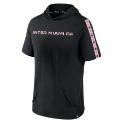 Men's Fanatics Branded Black Inter Miami CF Definitive Victory Short-Sleeved Pullover Hoodie -Metaverse shop unnamed file 7215