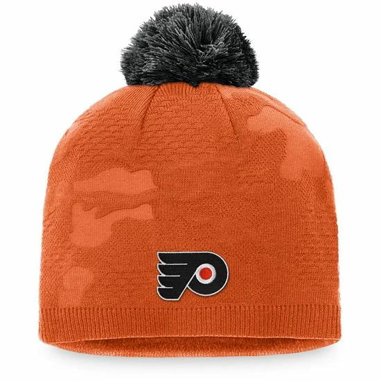Women's Fanatics Branded Orange/Black Philadelphia Flyers Authentic Pro Team Locker Room Beanie with Pom Women's Fanatics Branded Orange/Black Philadelphia Flyers Authentic Pro Team Locker Room Beanie With Pom -Metaverse shop unnamed file 7221