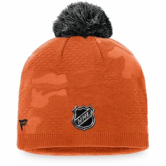 Women's Fanatics Branded Orange/Black Philadelphia Flyers Authentic Pro Team Locker Room Beanie with Pom Women's Fanatics Branded Orange/Black Philadelphia Flyers Authentic Pro Team Locker Room Beanie With Pom -Metaverse shop unnamed file 7222