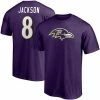 Men's Fanatics Branded Lamar Jackson Purple Baltimore Ravens Player Icon Name & Number T-Shirt -Metaverse shop unnamed file 7253